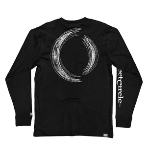 A Perfect Circle 'Multiples' long sleeve hockey t-shirt in black back view