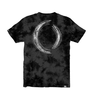 A Perfect Circle 'Multiples' short sleeve t-shirt in black tie-dye back view