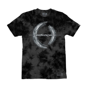 A Perfect Circle 'Multiples' short sleeve t-shirt in black tie-dye front view