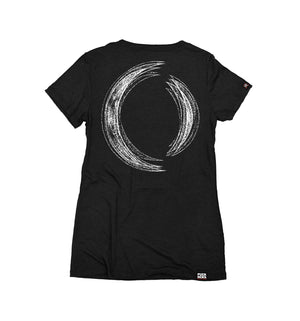 A Perfect Circle 'Multiples' women's short sleeve t-shirt in black back view