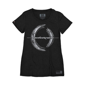 A Perfect Circle 'Multiples' women's short sleeve t-shirt in black front view