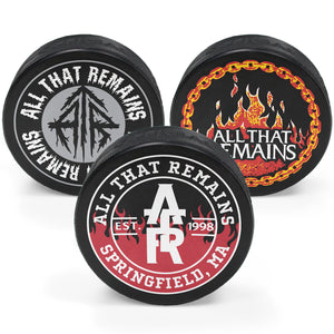 All That Remains 'ATR' limited edition hockey puck set of 3