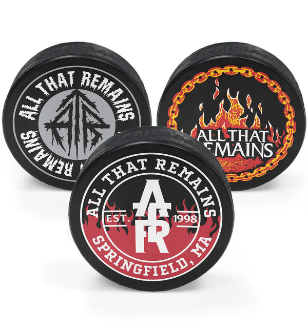 All That Remains 'ATR' limited edition hockey puck set of 3