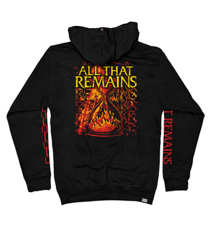 All That Remains 'Hourglass' pullover hockey hoodie in black back view