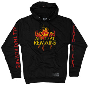 All That Remains 'Hourglass' pullover hockey hoodie in black front view
