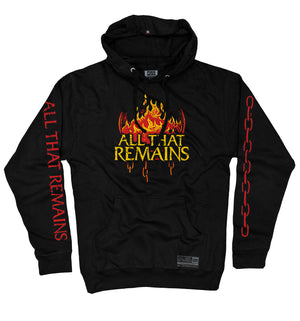 All That Remains 'Hourglass' pullover hockey hoodie in black front view