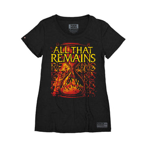 All That Remains 'Hourglass' women's short sleeve hockey t-shirt in black