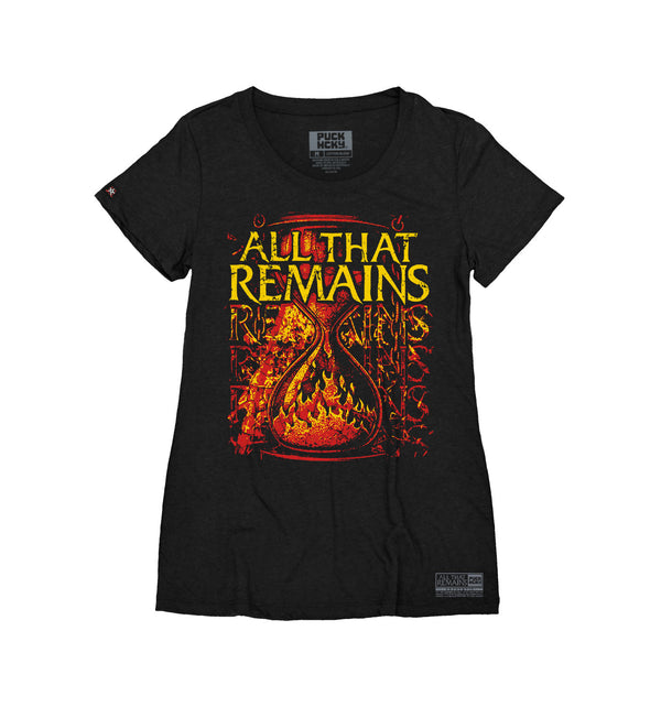 All That Remains 'Hourglass' women's short sleeve hockey t-shirt in black