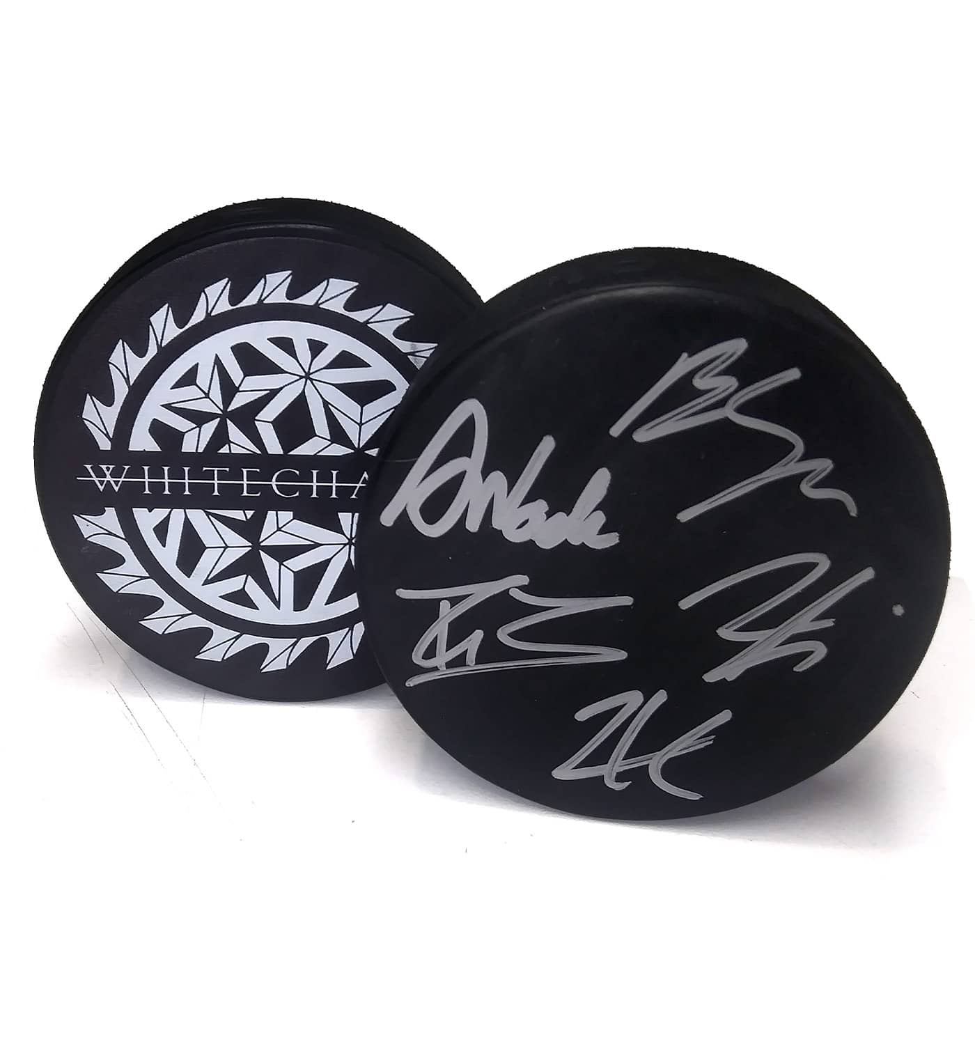 WHITECHAPEL 'MARK OF THE SKATE BLADE' limited edition autographed hockey puck