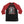 Car Bomb ‘Liberty’ hockey raglan t-shirt in black with red sleeves front view