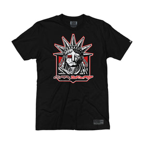 Car Bomb 'Liberty' short sleeve t-shirt in black front view