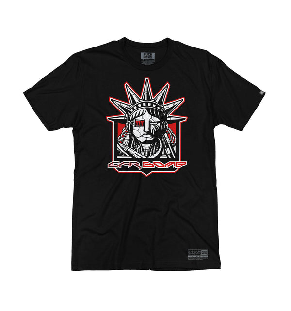 Car Bomb 'Liberty' short sleeve t-shirt in black front view