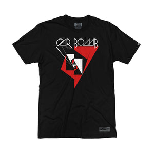 Car Bomb Meta' short sleeve t-shirt in black front view