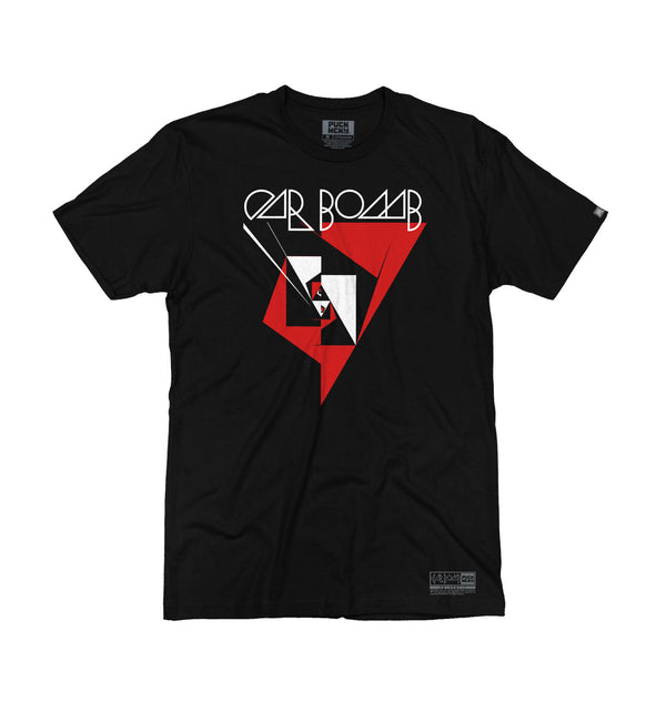 Car Bomb Meta' short sleeve t-shirt in black front view