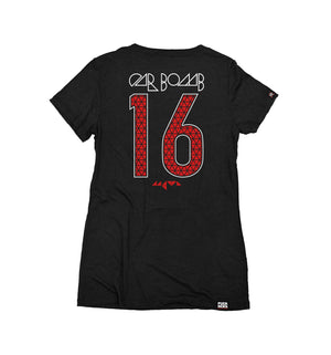Car Bomb 'Meta' women's short sleeve t-shirt in black back view