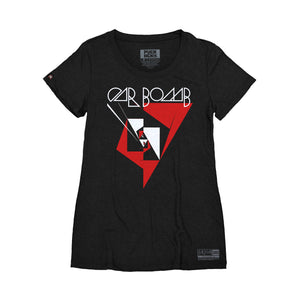 Car Bomb 'Meta' women's short sleeve t-shirt in black front view