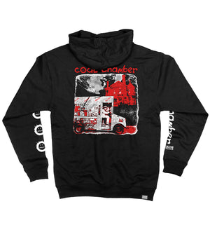 COAL CHAMBER 'ICE CREAM TRUCK' full zip hockey hoodie in black back view