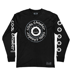 COAL CHAMBER 'LOCO' long sleeve hockey t-shirt in black front view