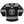 Corrosion of Conformity 'Skull' deluxe hockey jersey in black, grey, and white AUTOGRAPHED front view