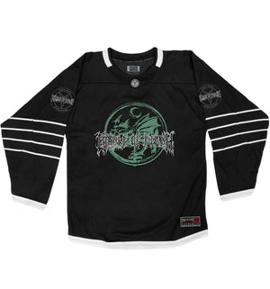 CRADLE OF FILTH 'DRAGON' hockey jersey in black and white front view