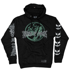 CRADLE OF FILTH 'DRAGON' pullover hockey hoodie in black front view