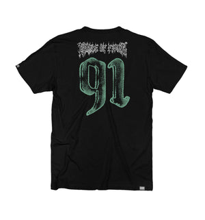 CRADLE OF FILTH 'DRAGON' short sleeve hockey t-shirt in black back view
