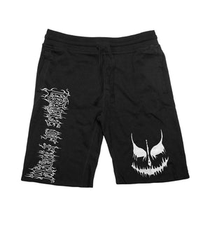 CRADLE OF FILTH 'FILTH' fleece hockey shorts in black front view