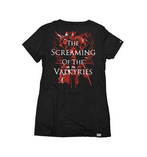 CRADLE OF FILTH 'VALKYRIES' women's short sleeve hockey t-shirt in black back view