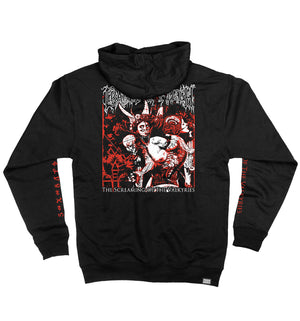 CRADLE OF FILTH 'VALKYRIES' full zip hockey hoodie in black back view