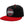 ROB ZOMBIE 'PUCK OF THE EARTH' snapback hockey cap in black with red brim front view