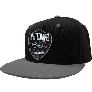 WHITECHAPEL 'PUCKIN VENOMOUS' snapback hockey cap in black with grey brim