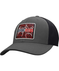 DYING FETUS 'DOUBLE LOGO' mesh back hockey cap in iron grey and black