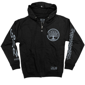 GOJIRA 'FROM THE TREES' full zip hockey hoodie in black front view