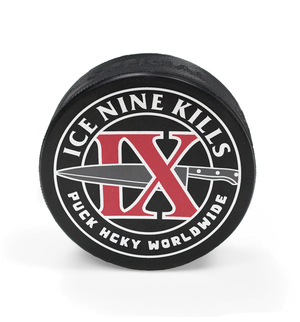 ICE NINE KILLS 'IX' limited edition hockey puck front view
