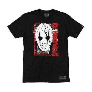 ICE NINE KILLS 'SILENCE' short sleeve hockey t-shirt in black front view