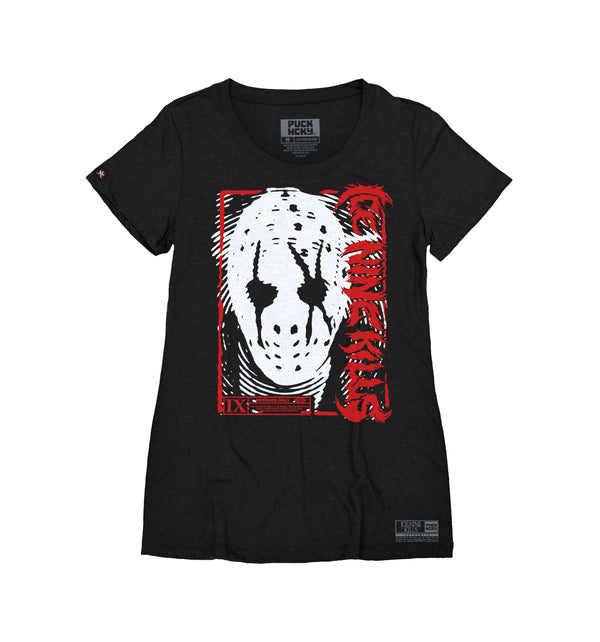 ICE NINE KILLS 'SILENCE' women's short sleeve hockey t-shirt in black front view