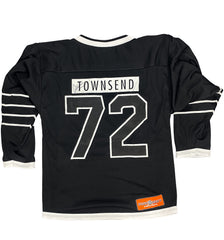 DEVIN TOWNSEND 'THE HEVY-EST DEVY' limited edition, signed hockey jersey in black and white back view