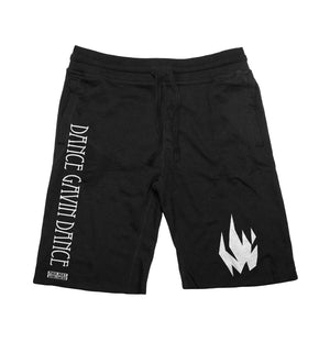 DANCE GAVIN DANCE 'MIDNIGHT CRUSADE' fleece hockey shorts in black