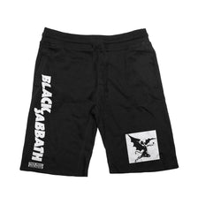 BLACK SABBATH ‘IRON MAN’ fleece hockey shorts in black