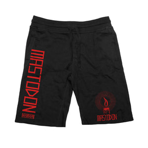MASTODON 'BONETHROWER' fleece hockey shorts in black