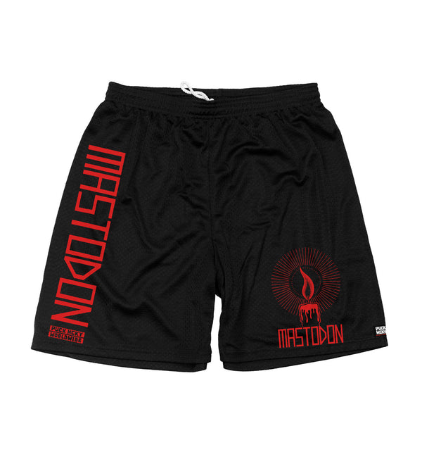 MASTODON 'BONETHROWER' mesh hockey shorts in black