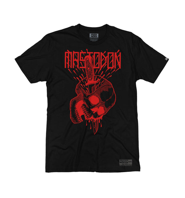 MASTODON 'BONETHROWER' short sleeve hockey t-shirt in black front view
