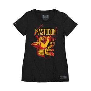 MASTODON 'The Hunter' women's short sleeve hockey t-shirt in black front view