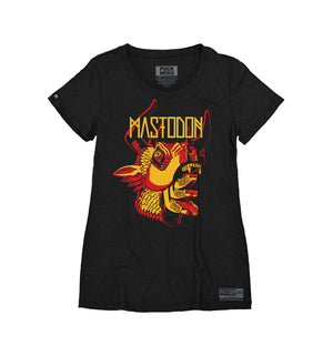 MASTODON 'The Hunter' women's short sleeve hockey t-shirt in black front view