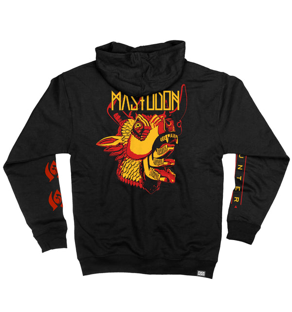 MASTODON 'The Hunter' full zip hockey hoodie in black back view