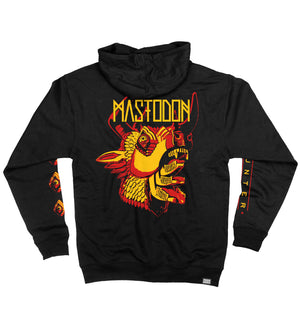 MASTODON 'The Hunter' full zip hockey hoodie in black back view