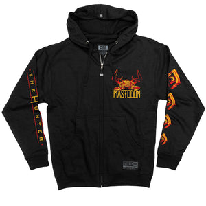 MASTODON 'The Hunter' full zip hockey hoodie in black front view