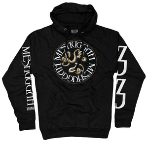Meshuggah 'Catch 33' pullover hockey hoodie in black front view