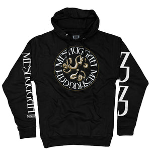 Meshuggah 'Catch 33' pullover hockey hoodie in black front view