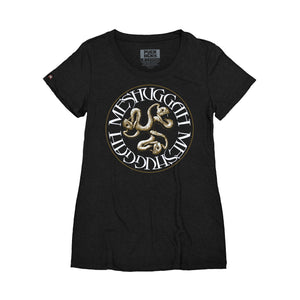 Meshuggah 'Catch 33' women's short sleeve hockey t-shirt in black front view